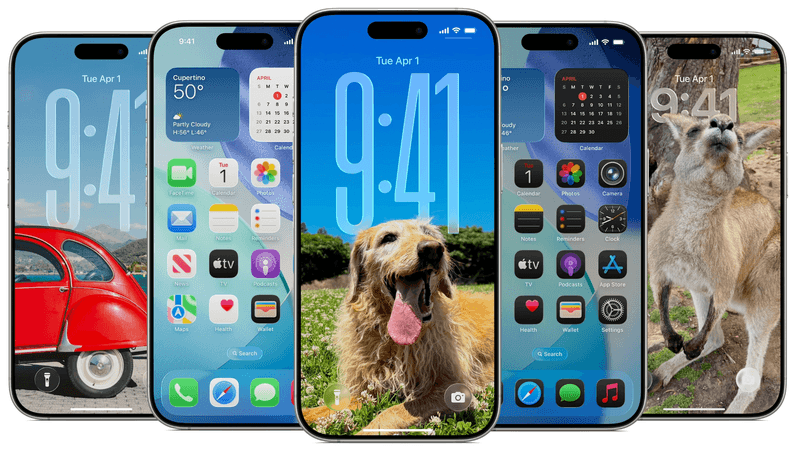 iOS 26 beta interface showing new features and design elements