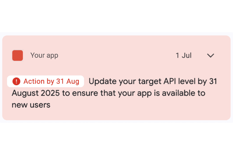 Google Play Store app removal warning